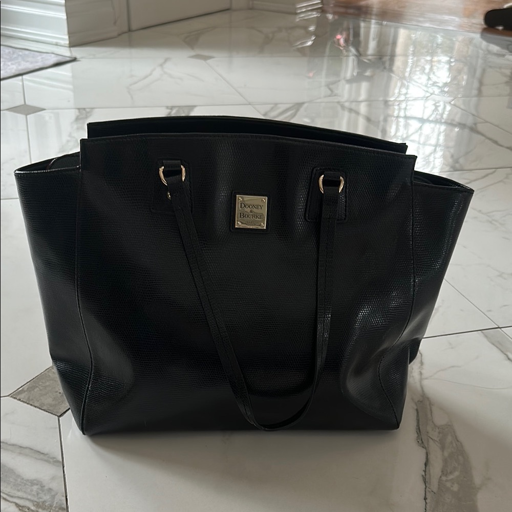 Dooney & Bourke Black Leather Tote Bag